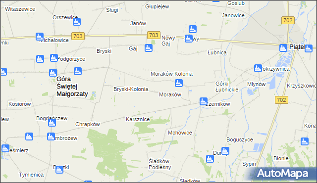 mapa Moraków, Moraków na mapie Targeo