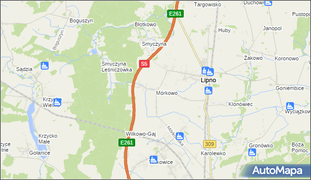 mapa Mórkowo, Mórkowo na mapie Targeo