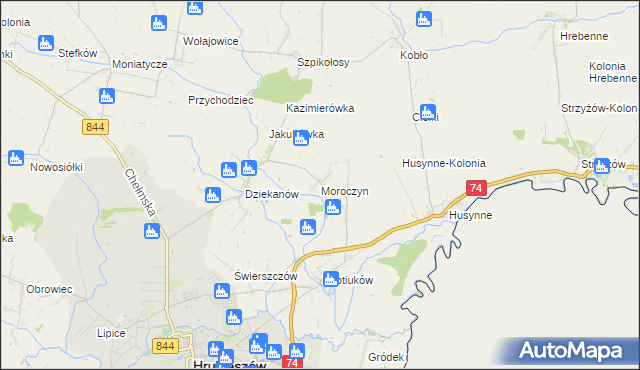 mapa Moroczyn, Moroczyn na mapie Targeo