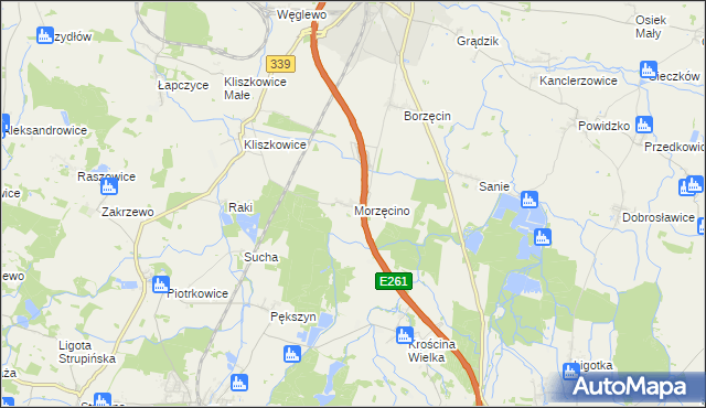 mapa Morzęcino, Morzęcino na mapie Targeo