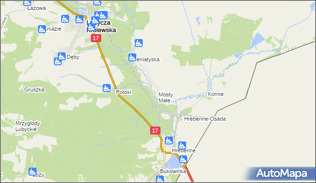 mapa Mosty Małe, Mosty Małe na mapie Targeo