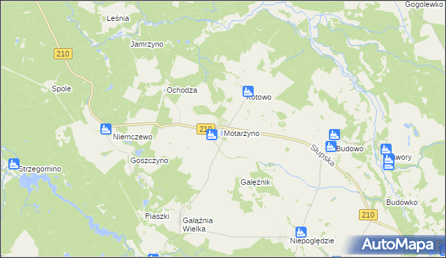 mapa Motarzyno, Motarzyno na mapie Targeo