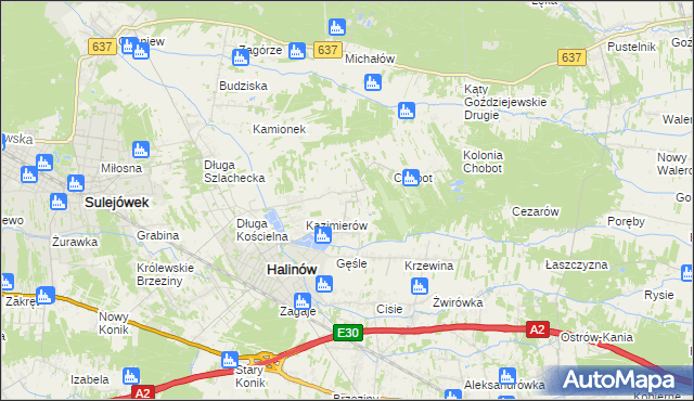 mapa Mrowiska, Mrowiska na mapie Targeo