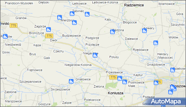 mapa Muniaczkowice, Muniaczkowice na mapie Targeo