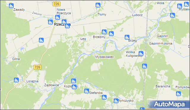 mapa Mysiakowiec, Mysiakowiec na mapie Targeo