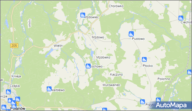 mapa Mzdówko, Mzdówko na mapie Targeo