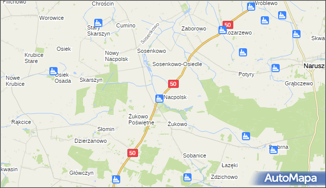 mapa Nacpolsk, Nacpolsk na mapie Targeo