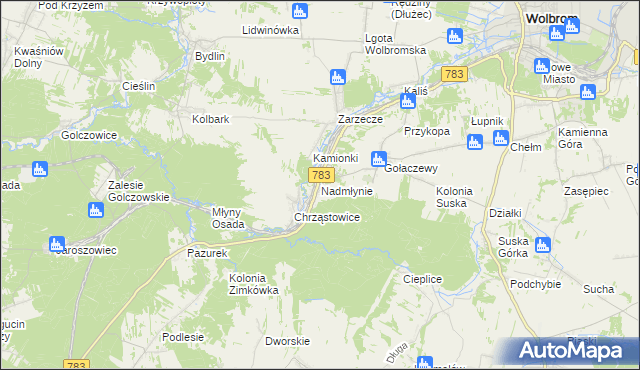 mapa Nadmłynie, Nadmłynie na mapie Targeo