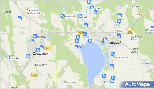 mapa Nądnia, Nądnia na mapie Targeo