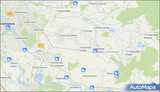 mapa Nadolice Małe, Nadolice Małe na mapie Targeo