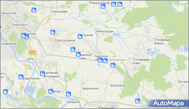 mapa Nadolice Wielkie, Nadolice Wielkie na mapie Targeo