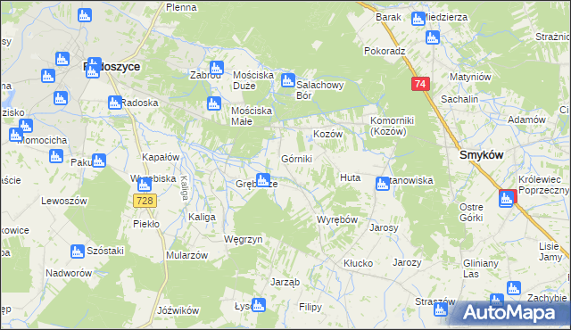 mapa Nalewajków, Nalewajków na mapie Targeo