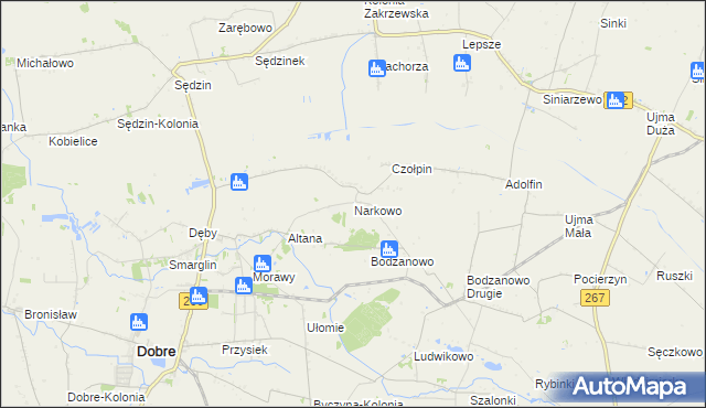 mapa Narkowo, Narkowo na mapie Targeo