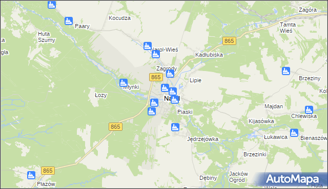 mapa Narol, Narol na mapie Targeo