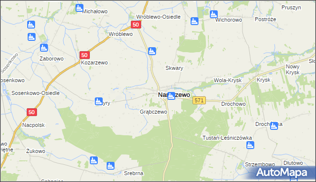 mapa Naruszewo, Naruszewo na mapie Targeo