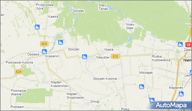 mapa Nasutów, Nasutów na mapie Targeo