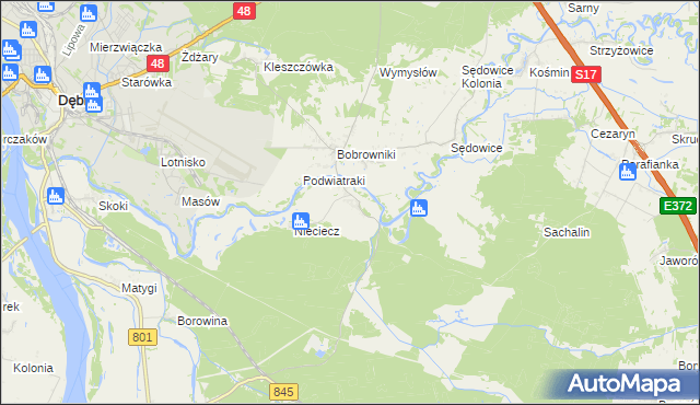 mapa Niebrzegów, Niebrzegów na mapie Targeo