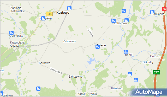 mapa Niedanowo, Niedanowo na mapie Targeo