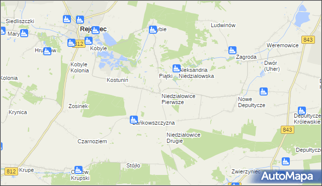 mapa Niedziałowice Pierwsze, Niedziałowice Pierwsze na mapie Targeo