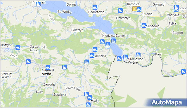 mapa Niedzica, Niedzica na mapie Targeo