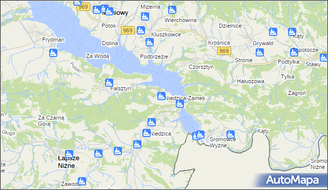 mapa Niedzica-Zamek, Niedzica-Zamek na mapie Targeo