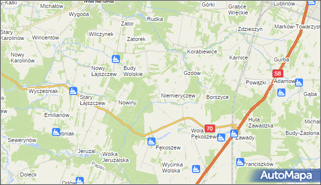 mapa Niemieryczew, Niemieryczew na mapie Targeo
