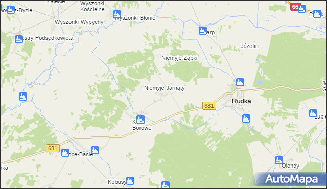 mapa Niemyje Nowe, Niemyje Nowe na mapie Targeo