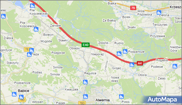 mapa Nieporaz, Nieporaz na mapie Targeo