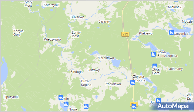 mapa Nierostowo, Nierostowo na mapie Targeo