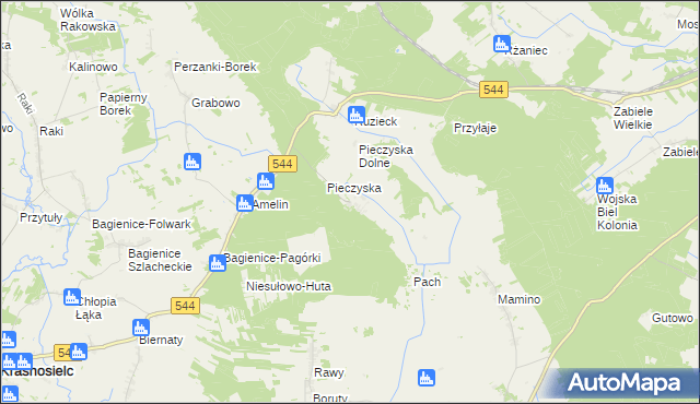 mapa Niesułowo-Wieś, Niesułowo-Wieś na mapie Targeo