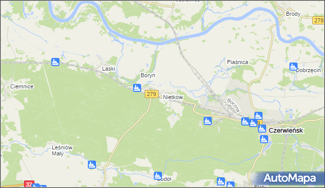 mapa Nietków, Nietków na mapie Targeo