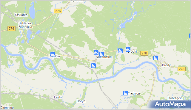 mapa Nietkowice, Nietkowice na mapie Targeo