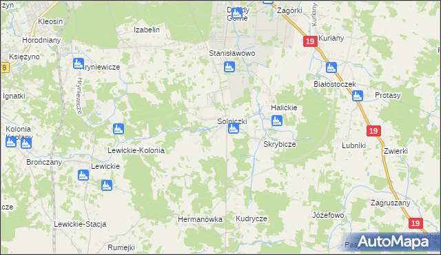 mapa Niewodnica Nargilewska, Niewodnica Nargilewska na mapie Targeo