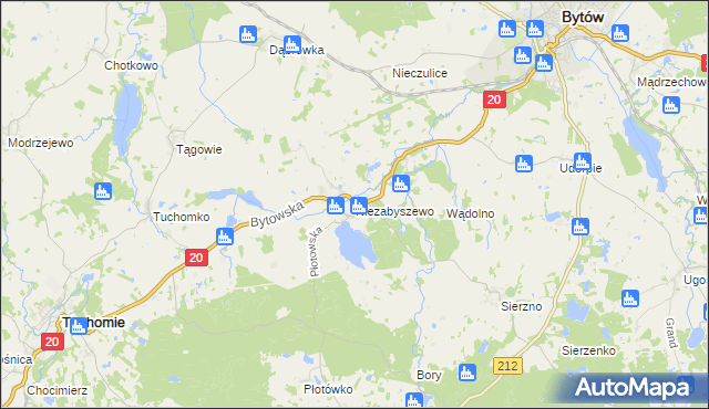 mapa Niezabyszewo, Niezabyszewo na mapie Targeo