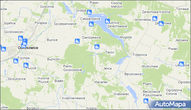 mapa Niwy gmina Łęki Szlacheckie, Niwy gmina Łęki Szlacheckie na mapie Targeo