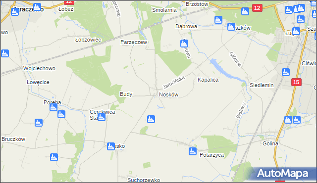 mapa Nosków, Nosków na mapie Targeo