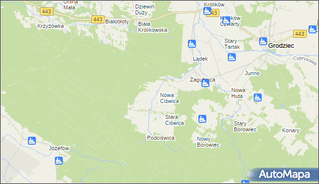 mapa Nowa Ciświca, Nowa Ciświca na mapie Targeo