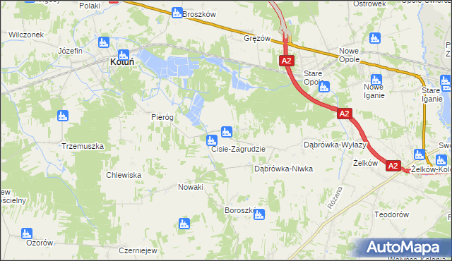 mapa Nowa Dąbrówka, Nowa Dąbrówka na mapie Targeo