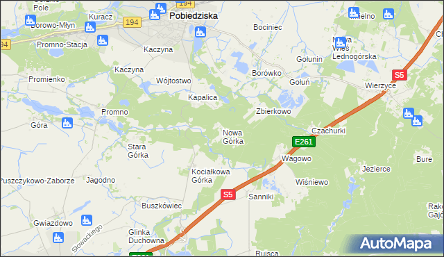 mapa Nowa Górka, Nowa Górka na mapie Targeo