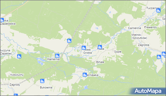 mapa Nowa Grobla gmina Oleszyce, Nowa Grobla gmina Oleszyce na mapie Targeo