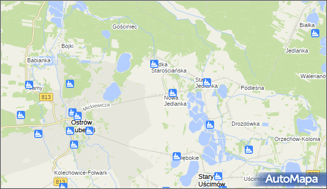 mapa Nowa Jedlanka, Nowa Jedlanka na mapie Targeo