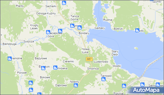 mapa Nowa Łuka, Nowa Łuka na mapie Targeo