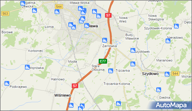 mapa Nowa Otocznia, Nowa Otocznia na mapie Targeo