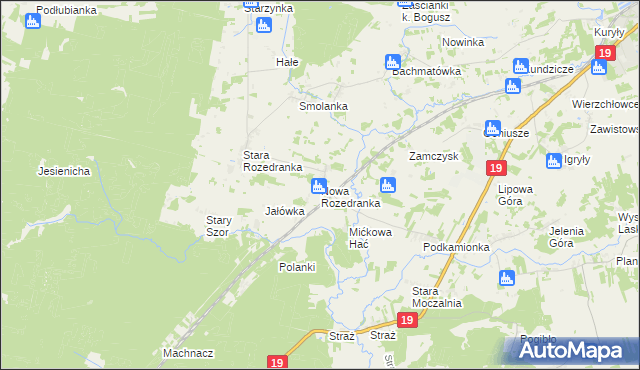 mapa Nowa Rozedranka, Nowa Rozedranka na mapie Targeo