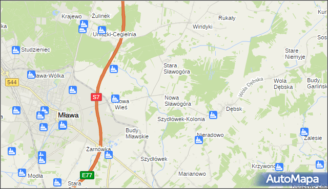 mapa Nowa Sławogóra, Nowa Sławogóra na mapie Targeo