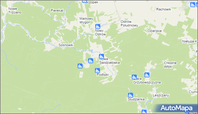 mapa Nowa Świdziałówka, Nowa Świdziałówka na mapie Targeo