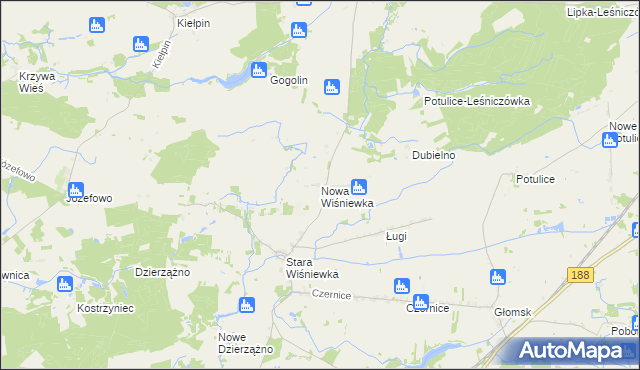 mapa Nowa Wiśniewka, Nowa Wiśniewka na mapie Targeo