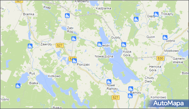 mapa Nowaczyzna, Nowaczyzna na mapie Targeo