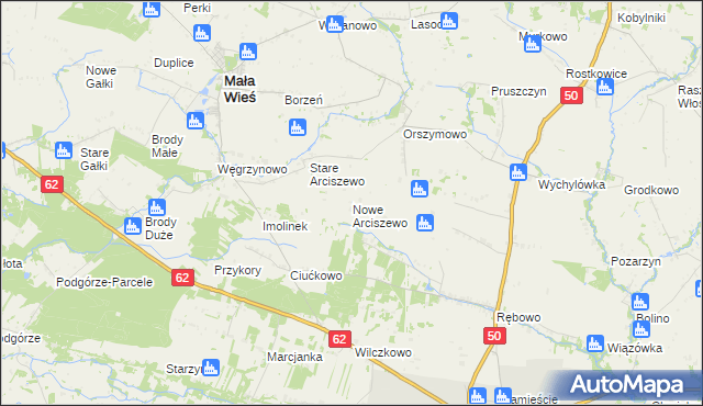 mapa Nowe Arciszewo, Nowe Arciszewo na mapie Targeo