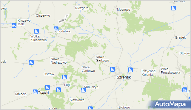 mapa Nowe Garkowo, Nowe Garkowo na mapie Targeo